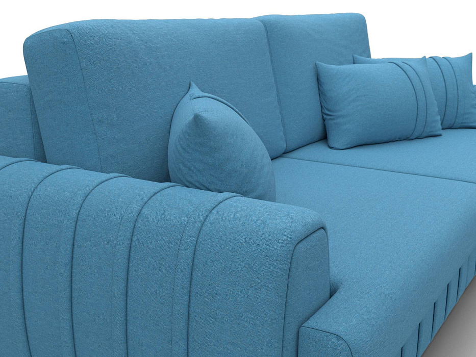 Диван прямой Лига-057 НПБ (амур 10 голубой)