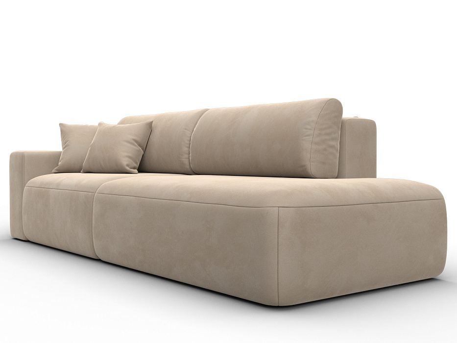 Диван прямой Лига-036 НПБ Модерн подлокотник слева (seven 729 бежевый)