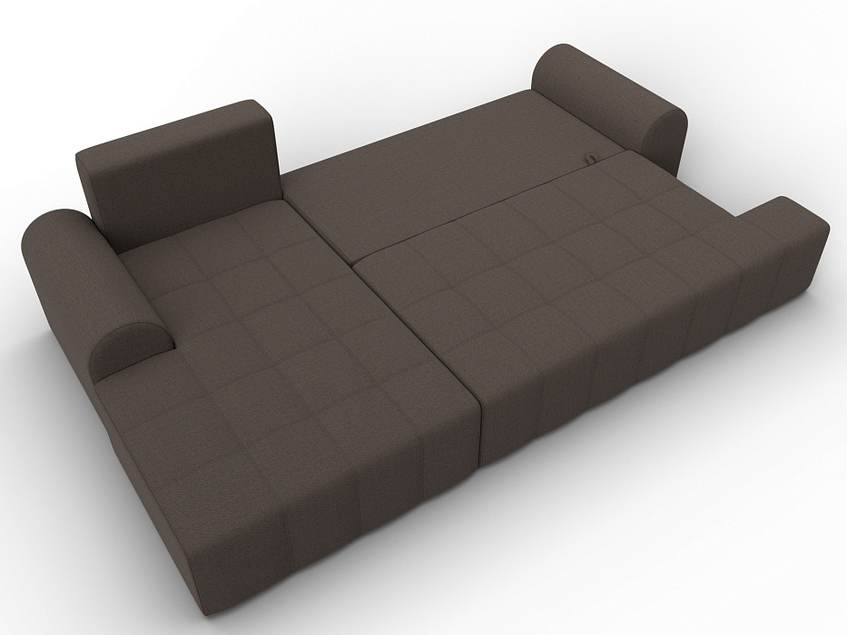 Диван угловой Лига-080 угол левый (амур 05 коричневый)