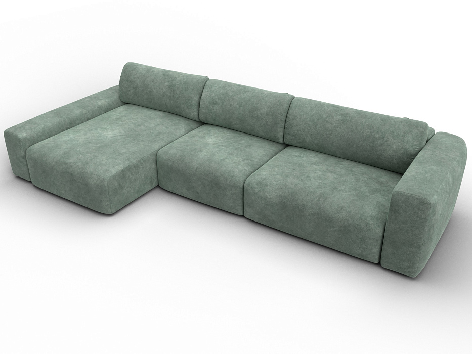 Диван угловой Лига-066 НПБ Лонг угол левый фото в интернет-магазине Лига Диванов