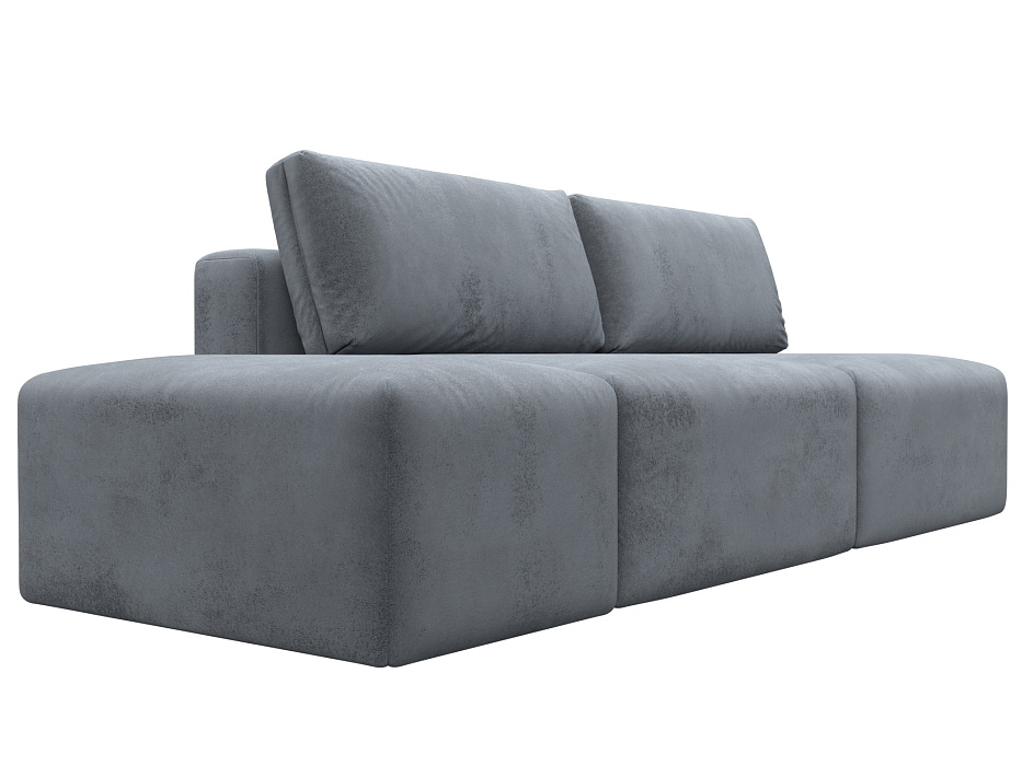 Диван прямой модульный с пуфом Лига-060 НПБ (tower 10 серый)