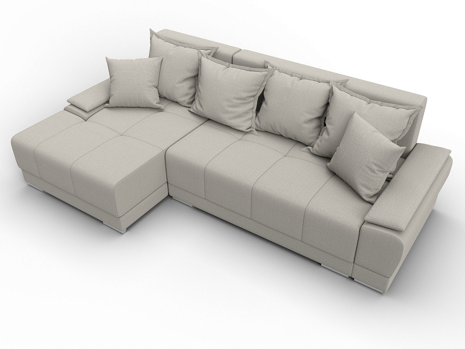 Диван угловой Лига-119 угол левый (амур 02 бежевый)