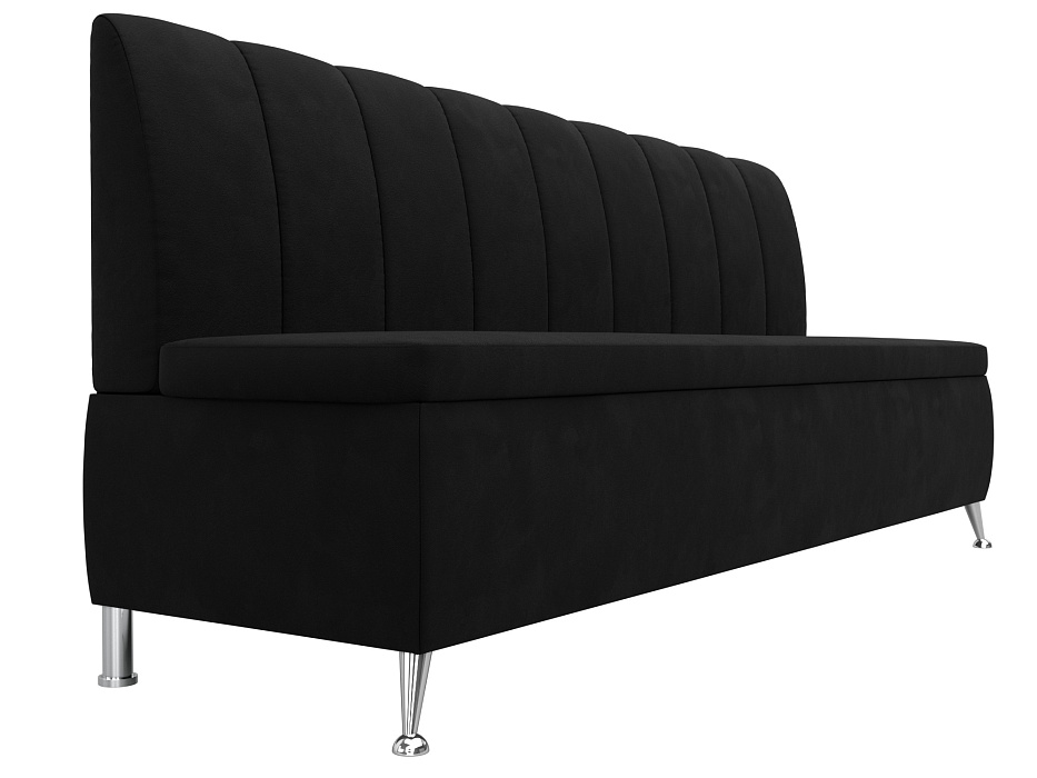 Диван кухонный прямой Кантри (черный)