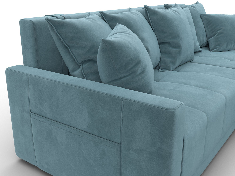 Диван угловой Лига-125 угол универсальный (seven 113 бирюзовый)