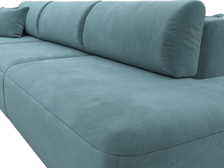 Диван прямой Лига-036 НПБ Модерн Лонг подлокотник слева (seven 113 бирюзовый)