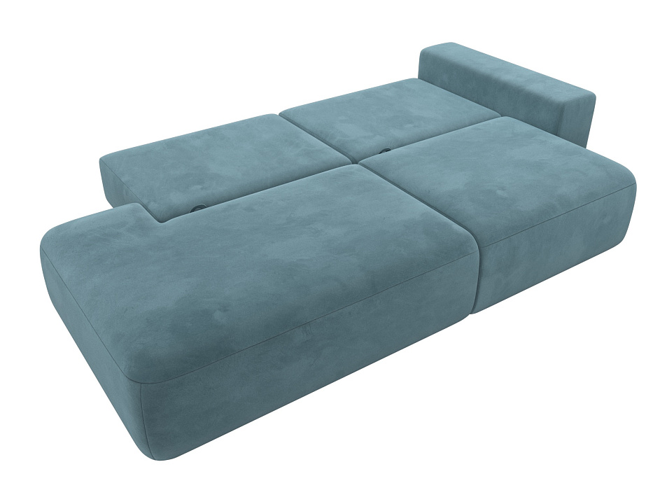 Диван прямой Лига-036 НПБ Модерн подлокотник справа (seven 113 бирюзовый)