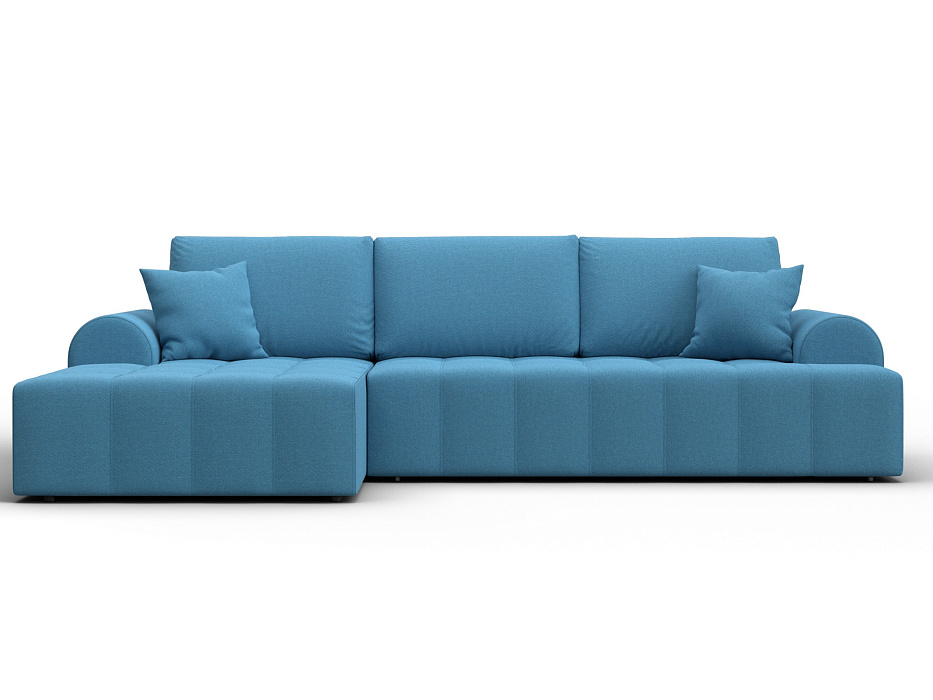 Диван угловой Лига-080 угол левый (амур 10 голубой)