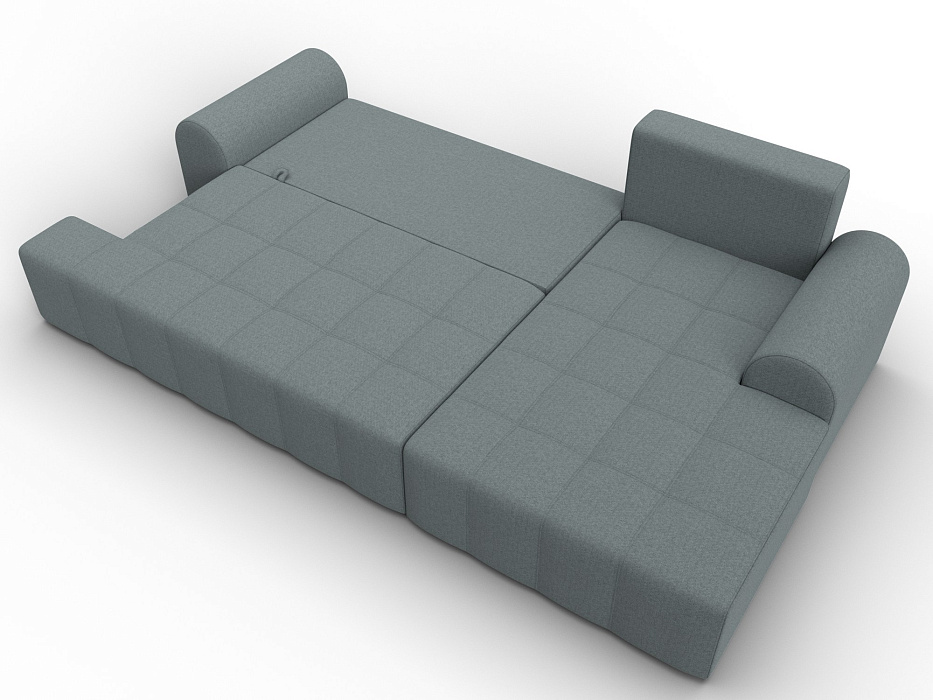 Диван угловой Лига-080 угол правый (амур 07 серый)