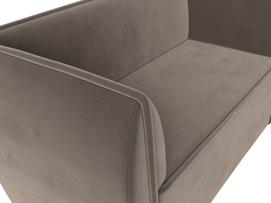 Диван кухонный прямой Бергамо 2-х местный (seven 727 коричневый)