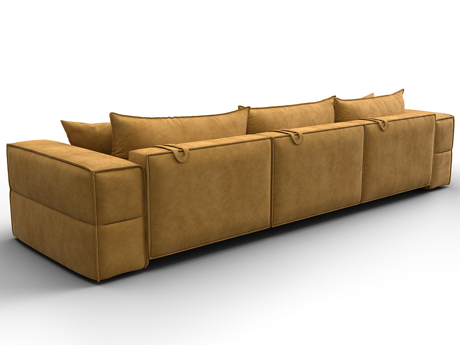 Диван прямой Лига-058 НПБ Лонг (brut 10 желтый)