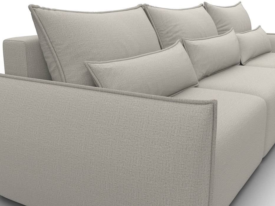 Диван угловой Лига-051 НПБ Лонг угол универсальный (амур 02 бежевый)