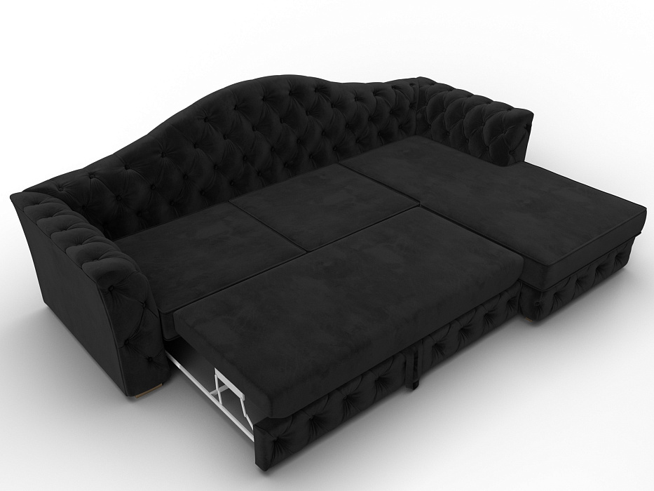 Диван угловой Артис правый угол (seven 35 черный)