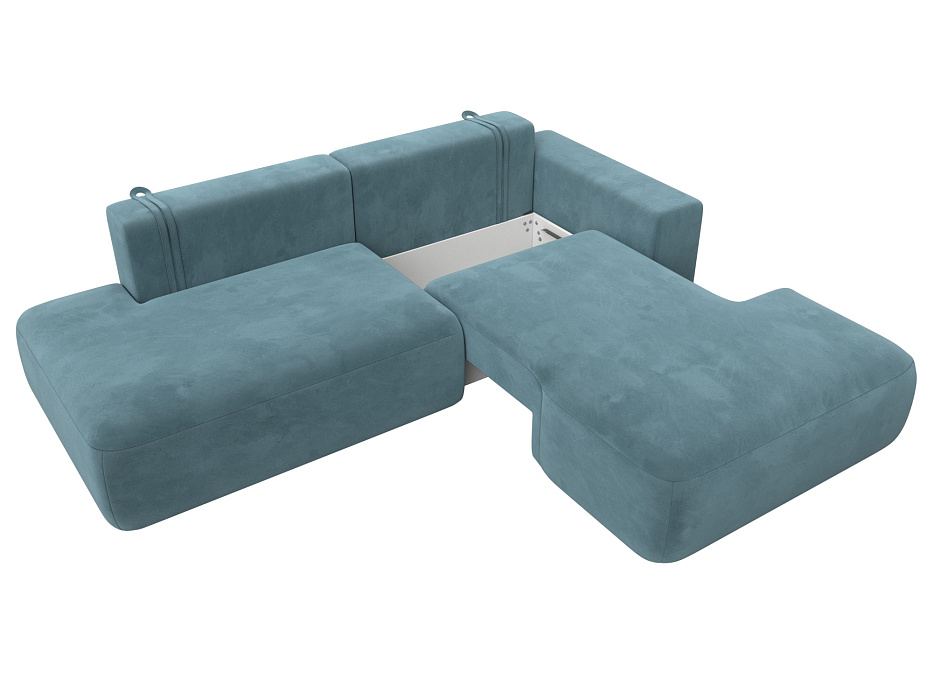 Диван угловой Лига-036 НПБ Модерн правый угол (seven 113 бирюзовый)