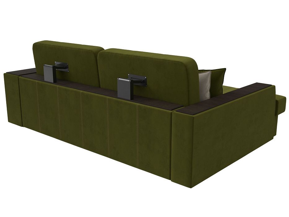 Диван угловой Брюссель левый угол (зеленый;бежевый)