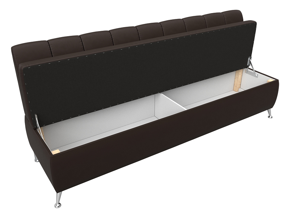 Диван кухонный прямой Кантри (коричневый)