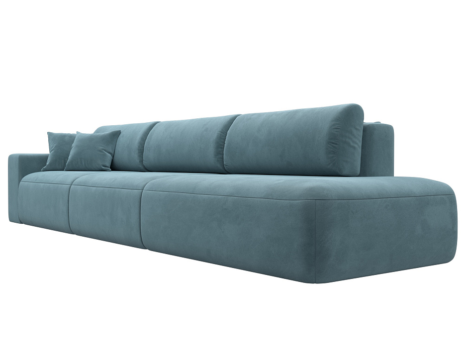 Диван прямой Лига-036 НПБ Модерн Лонг подлокотник слева (seven 113 бирюзовый)