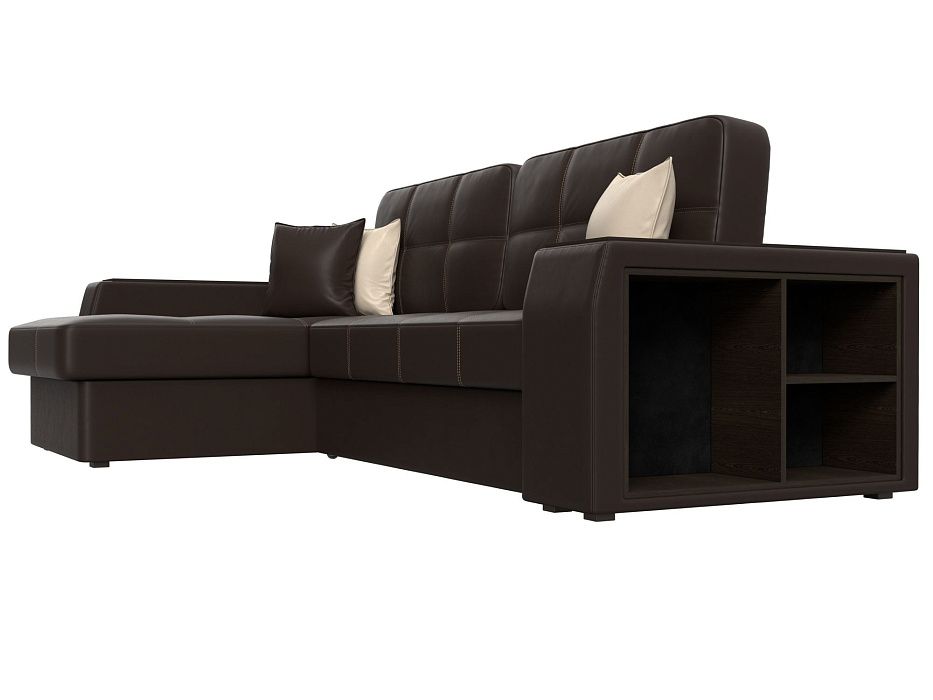 Диван угловой Брюссель левый угол (коричневый;бежевый)