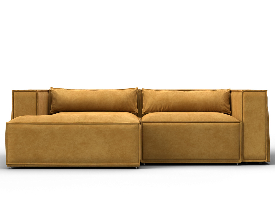 Диван угловой Лига-061 угол левый (brut 10 желтый)