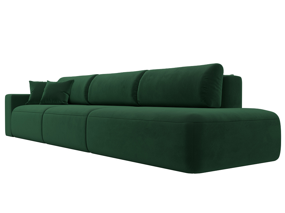 Диван прямой Лига-036 НПБ Модерн Лонг подлокотник слева (seven 626 зеленый)