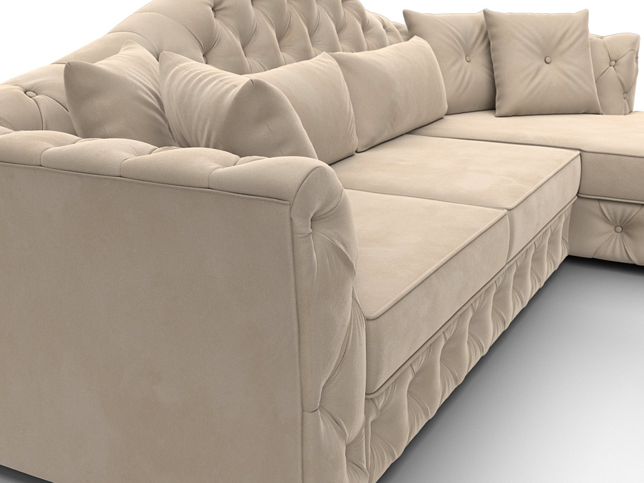 Диван угловой Артис правый угол (seven 729 бежевый)