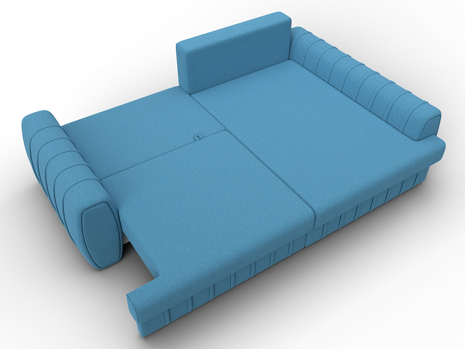 Диван угловой Лига-057 НПБ угол правый (амур 10 голубой)