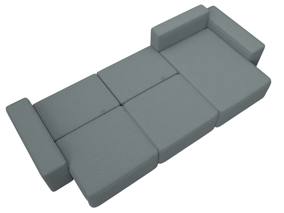 Диван угловой Лига-074 угол универсальный (амур 07 серый)