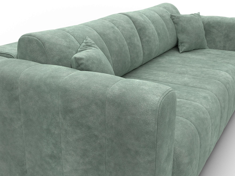 Диван прямой Лига-062 НПБ (велюр brut 08 зеленый)