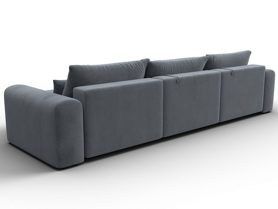 Диван угловой Лига-056 НПБ Лонг угол универсальный (tower 10 серый)