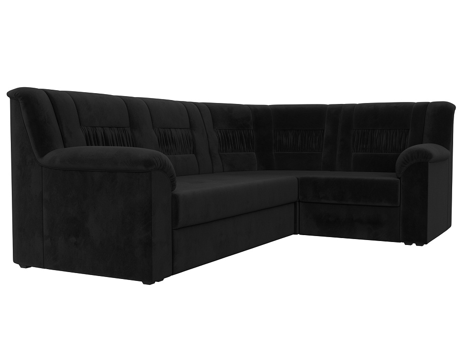 Диван угловой Карелия правый угол (seven 35 черный)