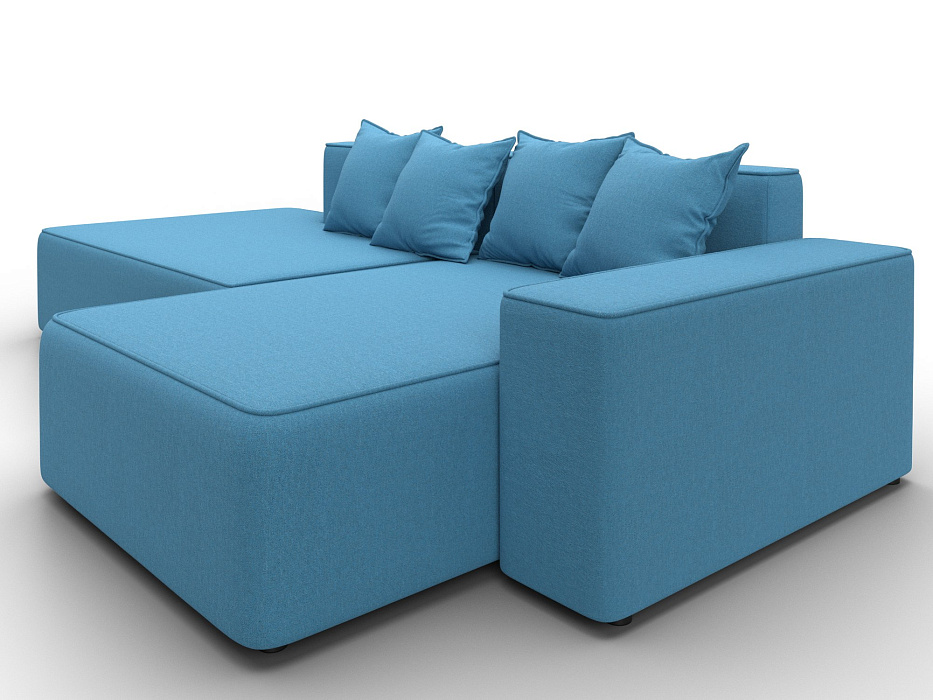 Диван угловой Лига-079 угол правый (амур 10 голубой)