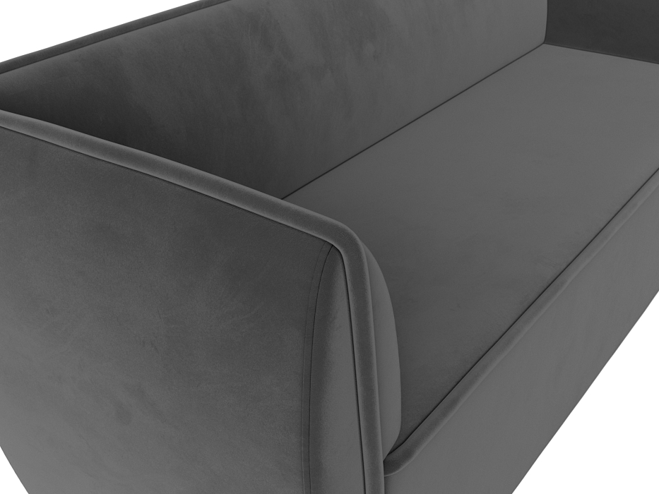 Диван кухонный прямой Бергамо 3-х местный (seven 17 серый)