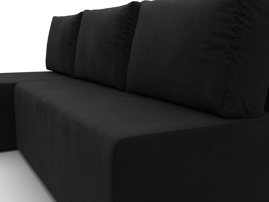 Диван угловой Поло левый угол (черный)