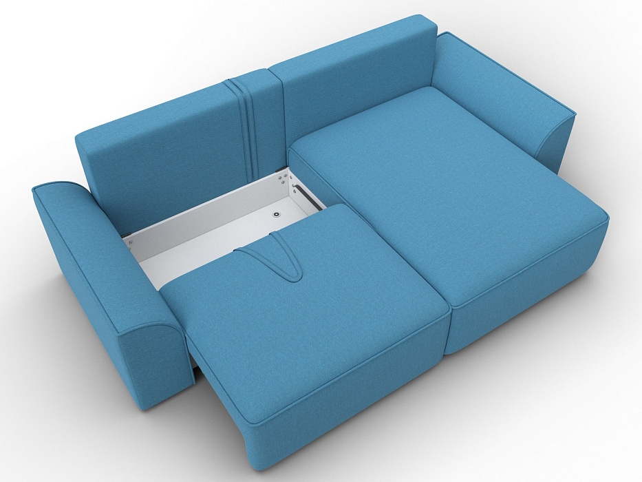 Диван угловой Лига-048 НПБ (амур 10 голубой)