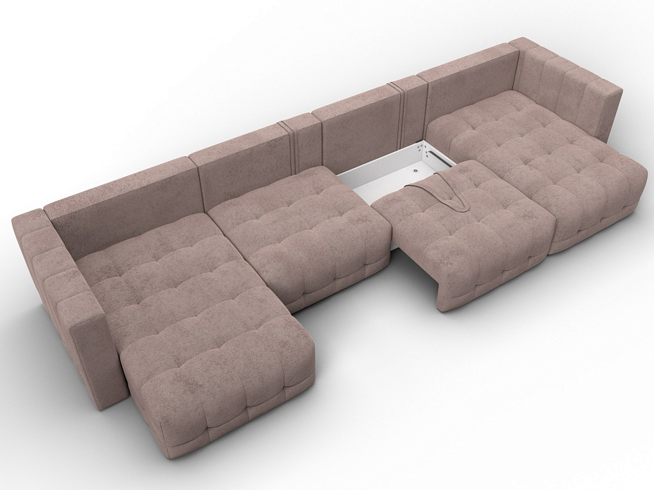 Диван П-образный Лига-052 НПБ Лонг (tower 05 бежевый)