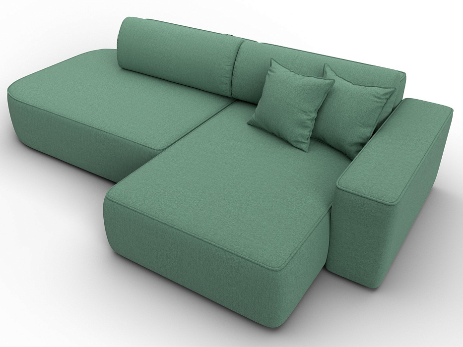 Диван угловой Лига-065 БП угол правый (амур 11 зеленый)