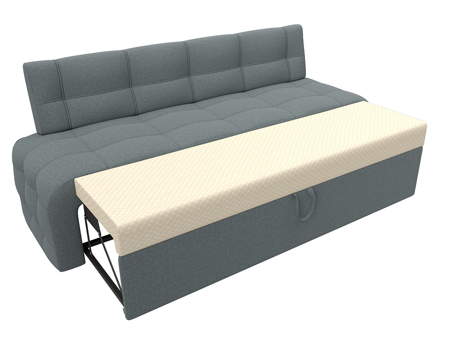 Диван кухонный прямой Люксор (амур 07 серый)