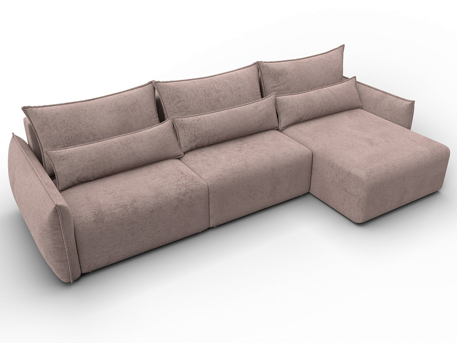 Диван угловой Лига-051 НПБ Лонг угол универсальный (tower 05 бежевый)