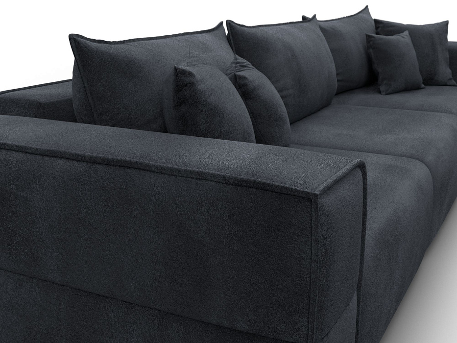 Диван прямой Лига-058 НПБ Лонг (tower 11 темно-серый)