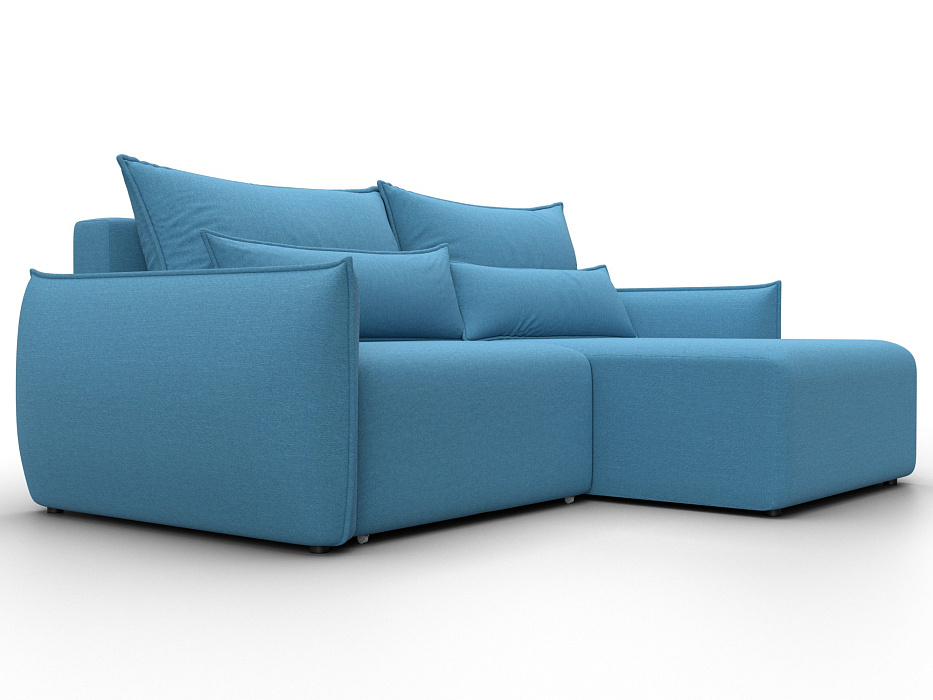 Диван угловой Лига-051 НПБ угол универсальный (амур 10 голубой)
