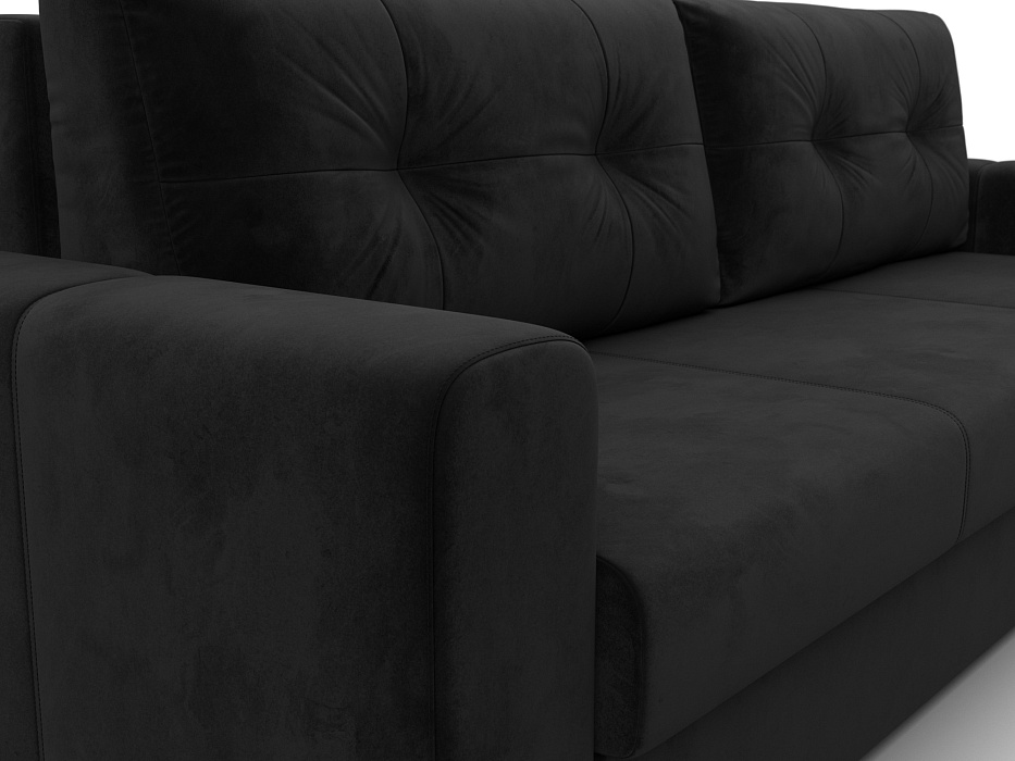 Диван прямой Лига-031 (seven 35 черный)