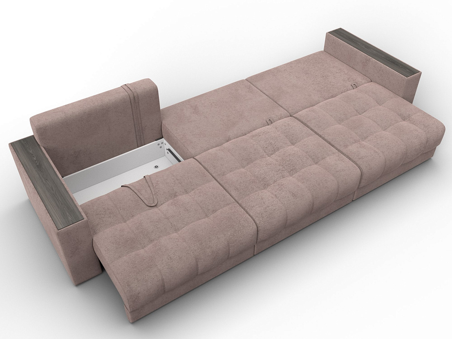 Диван прямой с декором Лига-049 НПБ Лонг (tower 05 бежевый)