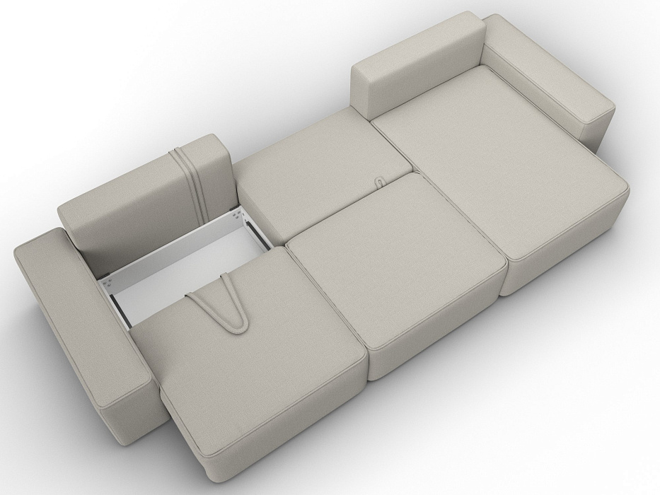 Диван угловой Лига-074 угол универсальный (амур 02 бежевый)