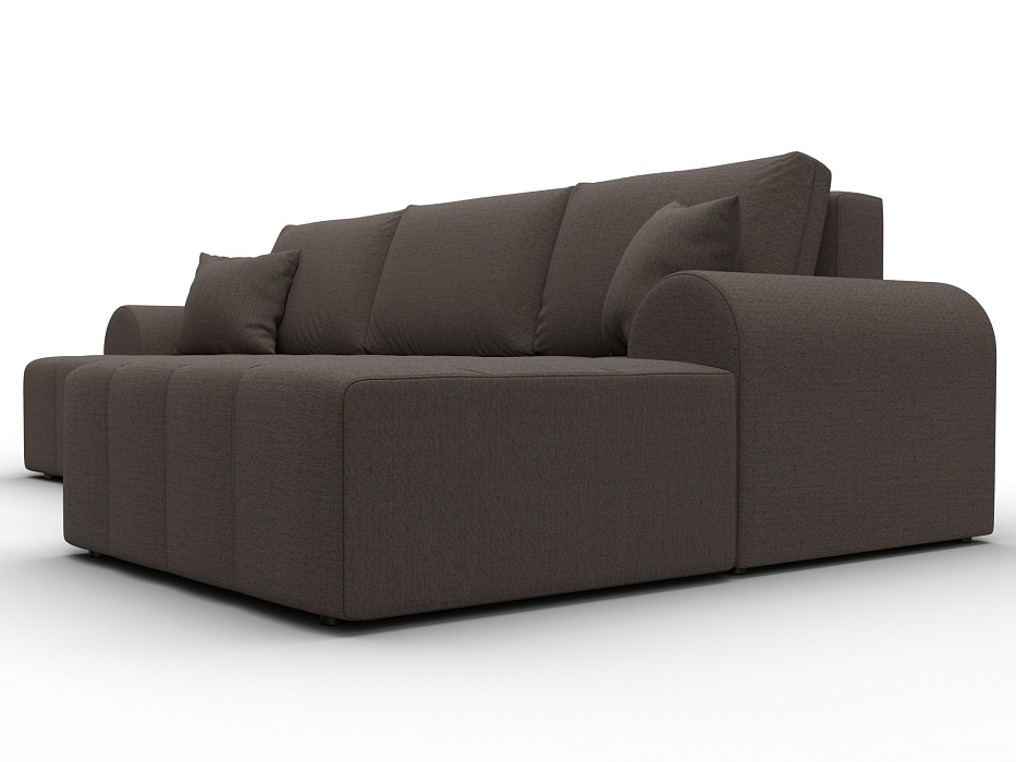 Диван угловой Лига-080 угол правый (амур 05 коричневый)