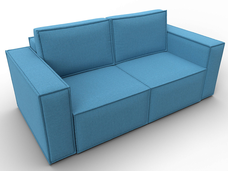 Диван прямой Куба мини (амур 10 голубой)