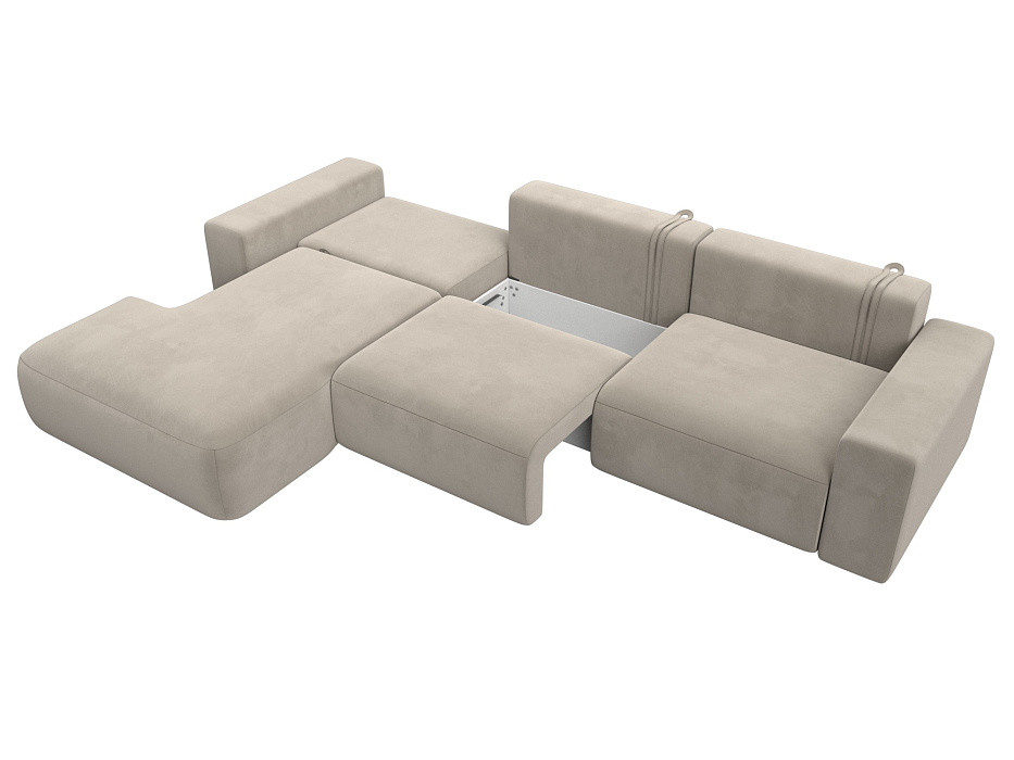 Диван угловой Лига-036 НПБ Классик Лонг левый угол (бежевый)