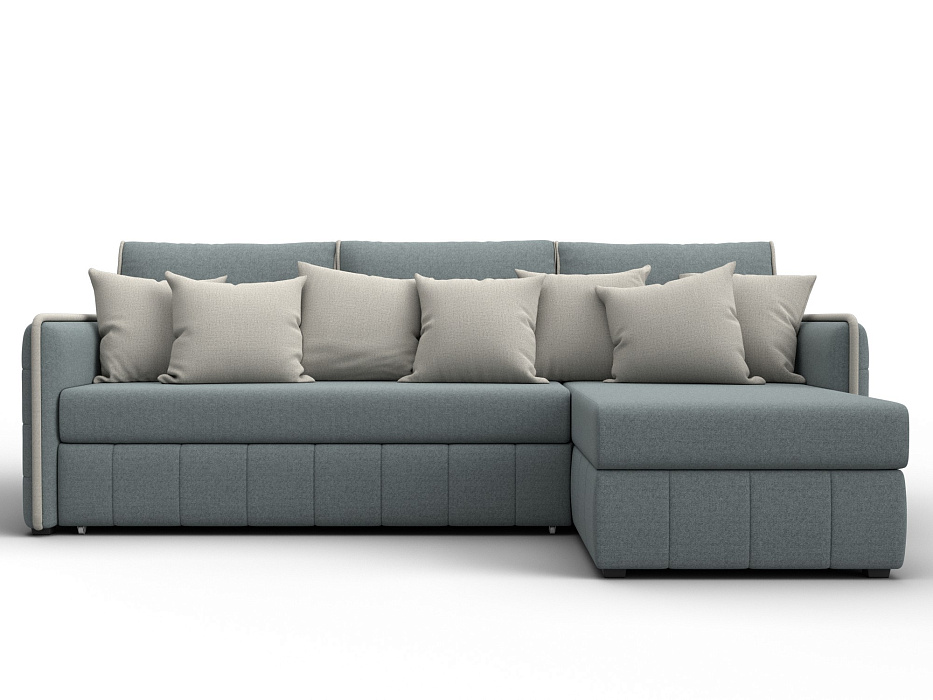 Диван угловой Лига-078 угол универсальный (амур 07 серый;амур 02 бежевый)