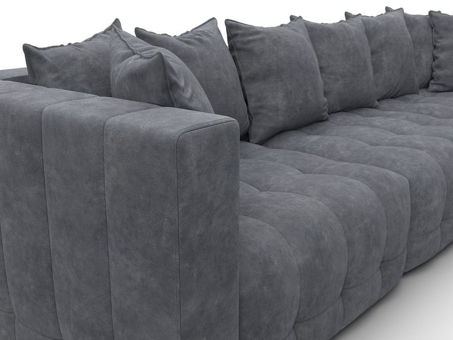 Диван прямой Лига-052 НПБ Лонг (brut 16 темно-серый)