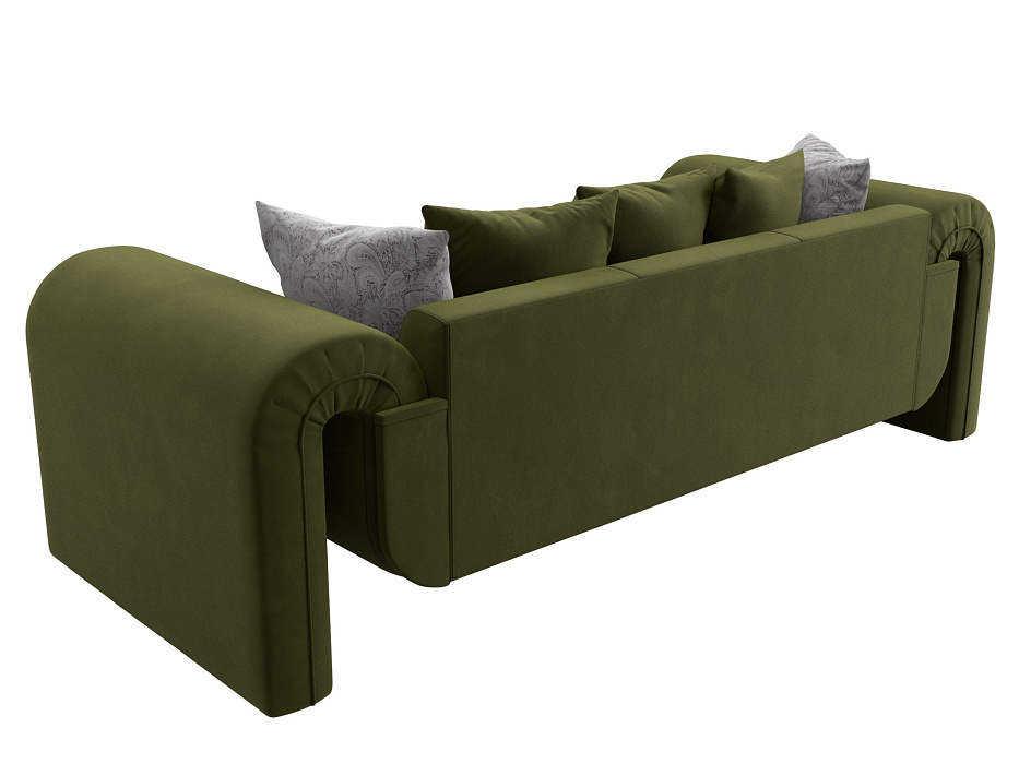 Диван прямой Волна (зеленый;серый)