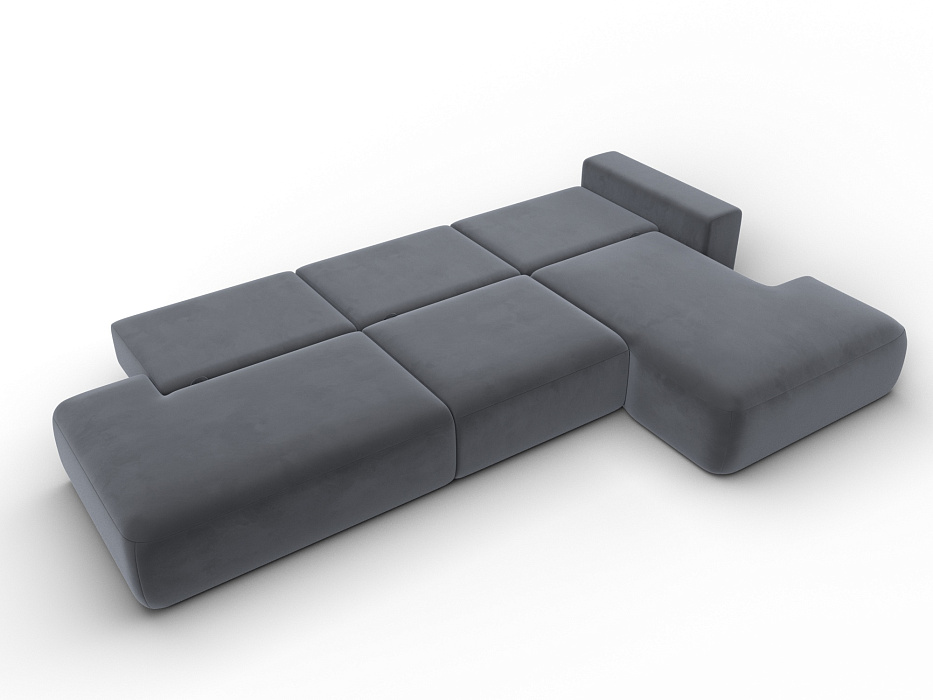 Диван угловой Лига-036 НПБ Модерн Лонг правый угол (серый)