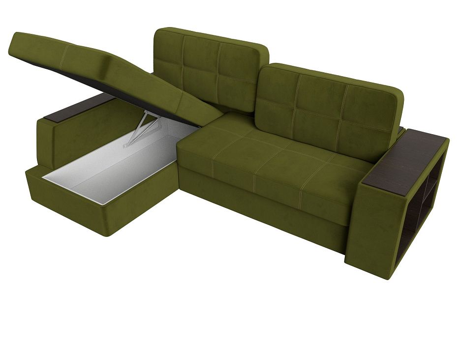 Диван угловой Брюссель левый угол (зеленый;бежевый)